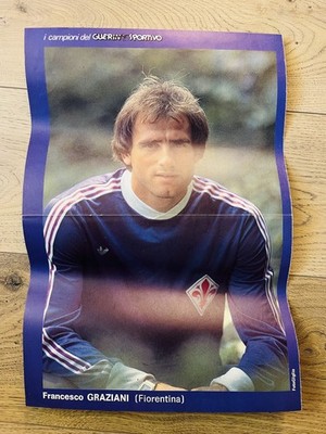 FRANCESCO GRAZIANI Fiorentina Poster Einlage Guerin Sportivo MAUR