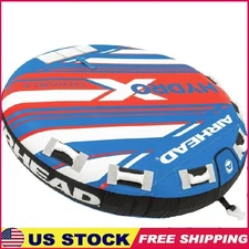 3 Person Tapered Towable Tube Hydro X Waterproof Boating W/ Speed Safety Valve