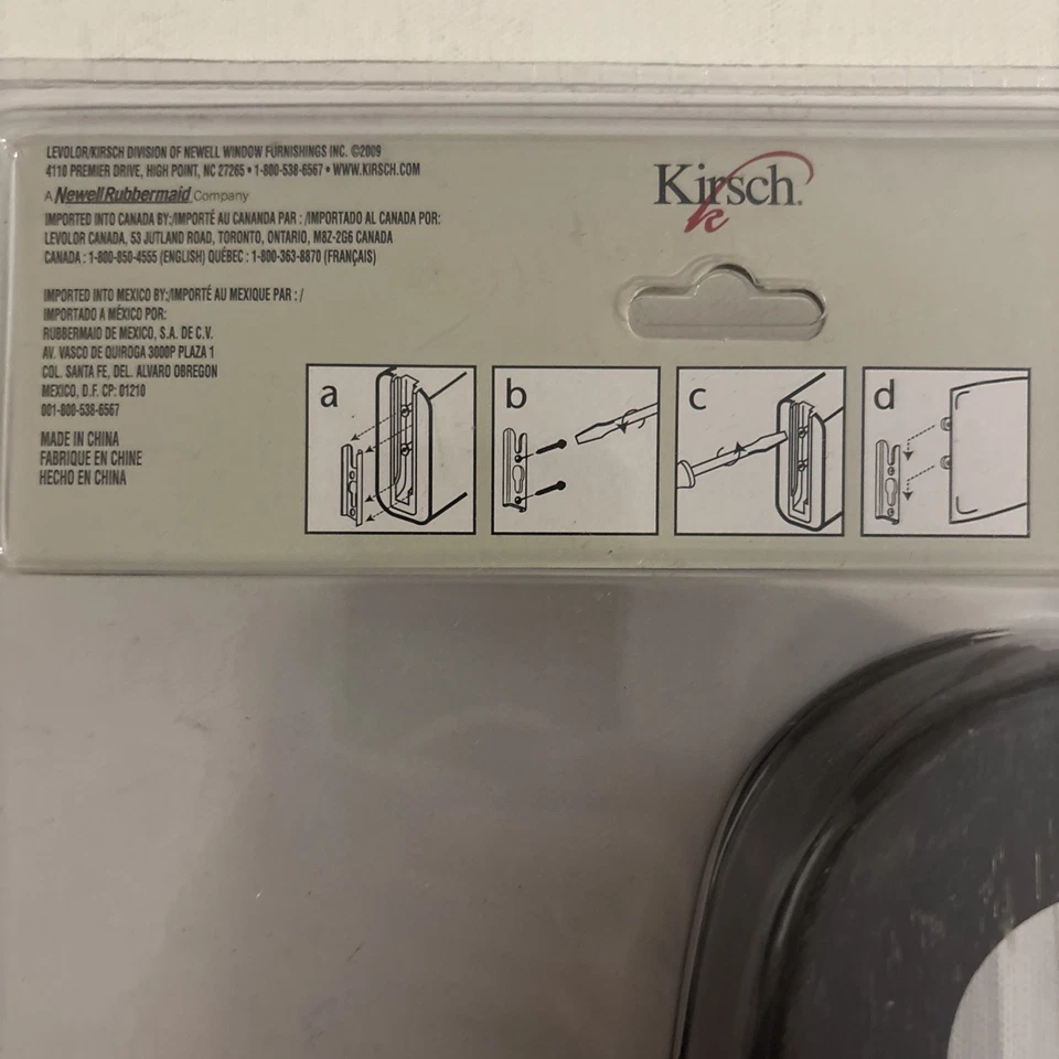 Juego de 2 Soportes Kirsch 6" Madera Negra - Se Adapta a Poste de 1 3/8" de Diámetro - ¡Nuevo en Caja! Foto 4 de 4