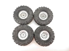 4x Pit Bull Rock Beast XOR 1.9" Crawler Tires on ALUMINUM BEADLOCK WHEELS Used