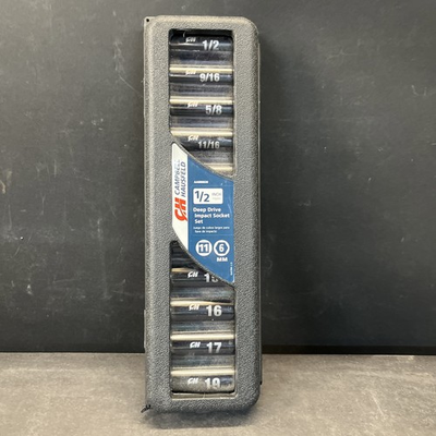 #ad Campbell Hausfeld 1 2quot; Drive Impact Wrench Socket Set 11 Piece New $65.00