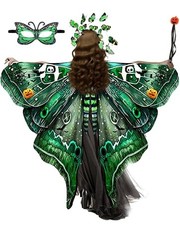 Halloween Green Butterfly Wings Costume for Womens, One Size,