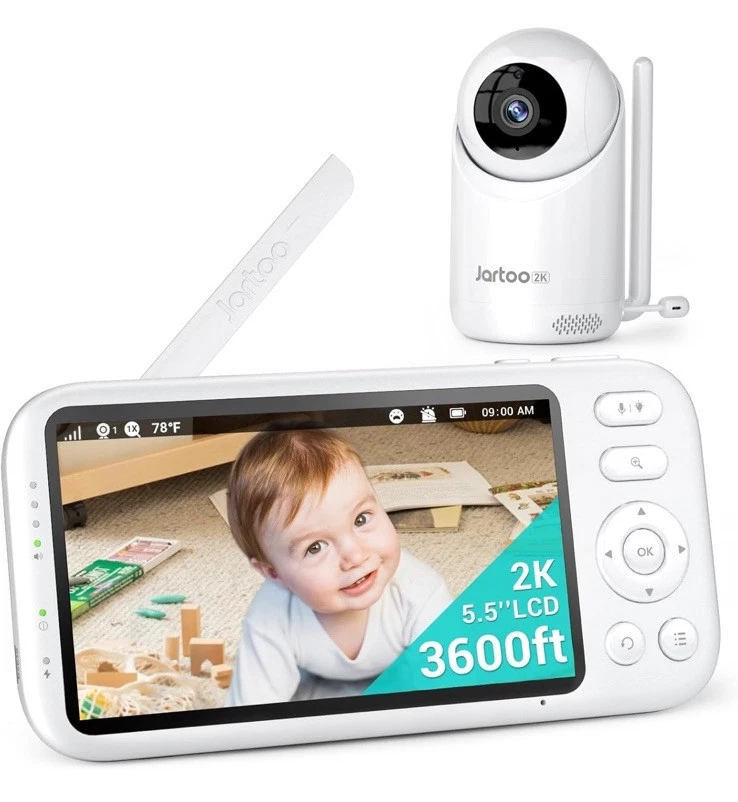 2K Video Baby Monitor with Camera and Audio 3600ft Long Range Baby Monitor no wi