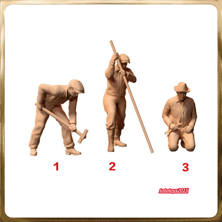 1/43 1/64 1/87 Working man Scene Miniatures Figures Doll For