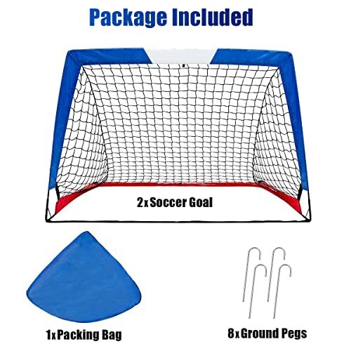 Soccer Goals Portable Soccer Goal for Backyard for Kids Pop Up Soccer Goal Ki... - Bild 3 von 7