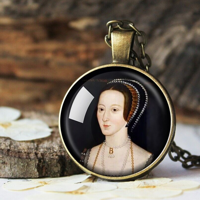 Anne Boleyn Portrait Pendant Necklace, Henry 8th Tudor Queen