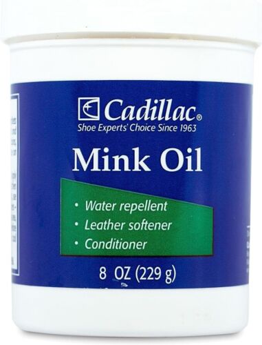 Cadillac Mink Oil Water Repellent Leather Softener Conditioner Shoe Jacket 8 Oz