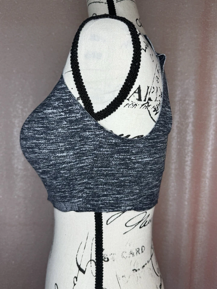 Victoria Sport Angel Max Wireless Bra 32DDD Gray Comfort High Impact Lined Logo - Image 4 of 4