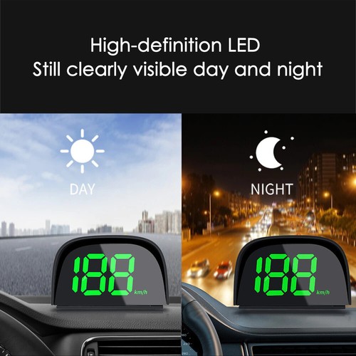 Car GPS HUD Headup Display MPH KM/H Speed Digital HD Speedometer Universal O7F0 - Afbeelding 8 van 26