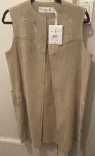 Christian Dior Beige Leather Wastecoat, Us 8 Eu 40