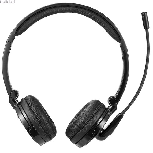 Bluetooth Headset Headphone with Mute Button Mic for Driver Office Call Center - Bild 2 von 14