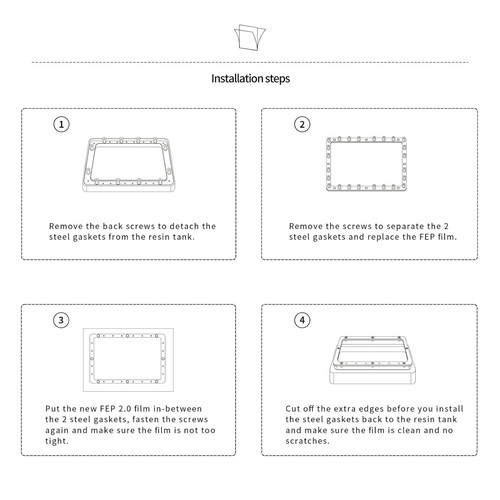 6PCS Film FEP pour ELEGOO Saturn 4/4 UltraSaturn 3/3 UltraFEP for ANYCUBIC Ph... - Photo 5/5