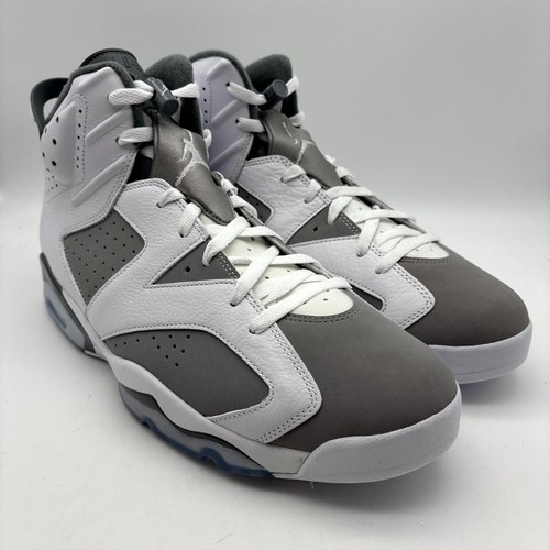 Air Jordan 6 Retro White Cool Grey White Leather Shoes Size 15 Men's CT8529-100 - Picture 2 of 11