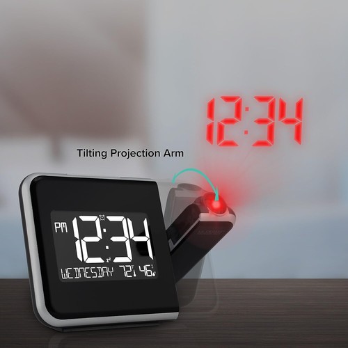 Multi-Functional Projection Clock - Adjustable Brightness & Temperature Readout - Picture 9 of 10