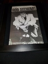 Rod Stewart Love Touch Rare Original Radio Promo Poster Ad Framed