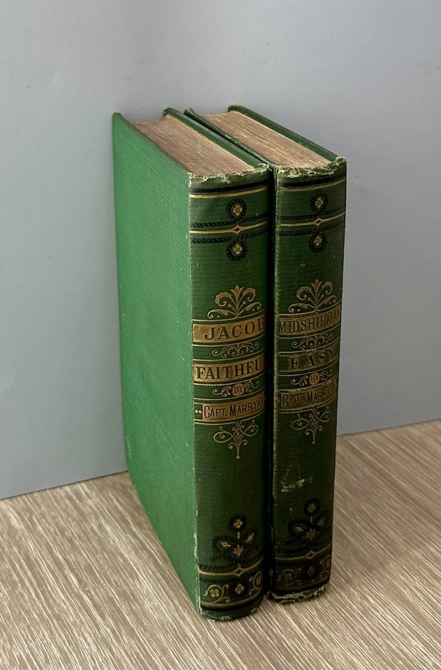 *Lot of 2* Jacob Faithful 1873 & Midshipman Easy 1876 by Capt. Marryat - Image 3 of 4