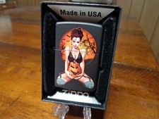 PINUP GIRL SEXY HALLOWEEN JACK O' LICIOUS ZIPPO LIGHTER MINT KEITH GARVEY