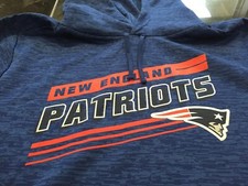 MENS NFL Team NEW ENGLAND PATRIOTS HOODIE TOP BLUE M MEDIUM NEW