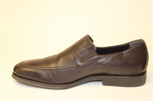 Bruno Magli Mens Size 6.5 M Dark Brown Leather Apron Toe Loafer Italy Made Shoes - Picture 5 of 24