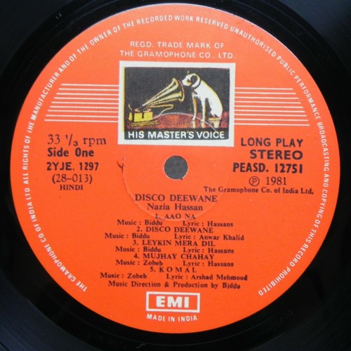 Disco Deewane Nazia Hassan LP Vinyl Record Biddu 1981 Bollywood Hindi Indian EX - Bild 5 von 10