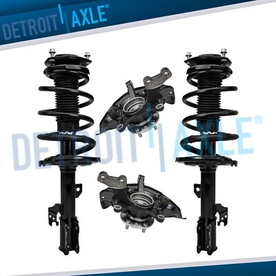 AWD Front Steering Knuckles Wheel Hubs Struts Springs for 2007-2010Toyota Sienna