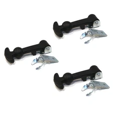 (Pack of 3) Hood Hold Down Latch Kit with Steel Mount & Rubber Easy Grip Handle