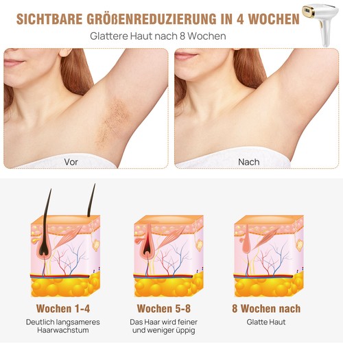 IPL Laser Permanent Hair Removal Face&Body Haut schmerzloser Epilator Geräte Neu - Bild 12 von 16