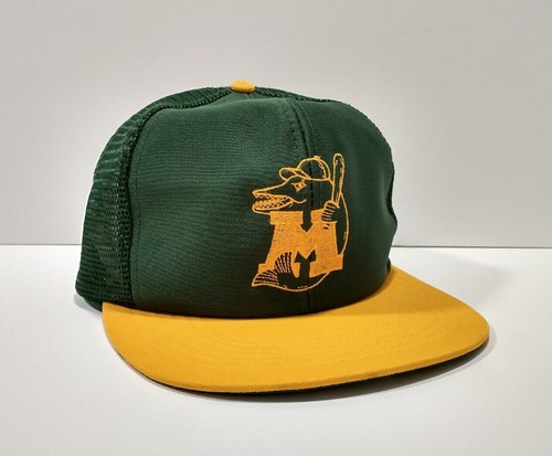 Vintage 80er Madison Muskies Mesh Snapback Minor League Team Baseball Cap Mütze NEU