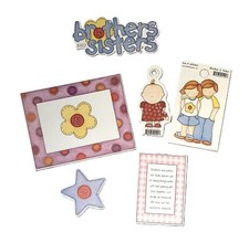 My Mind's Eye Brother Sister Scrapbook Die Cuts Frames 8 Piece Set