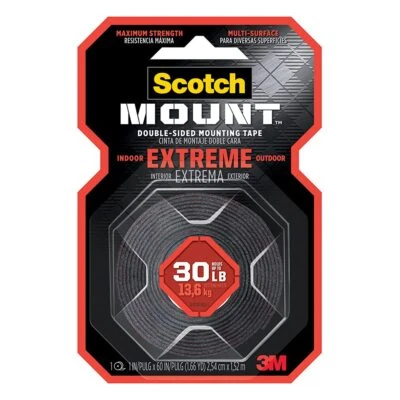 3M Scotch-Mount Extreme Double-Sided Mounting Tape 414H, 1" x 60"