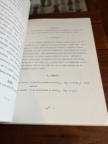 1958 Los Alamos Labor gesammelt radiochemische Verfahren atomar - Kleinberg - Bild 10 von 14