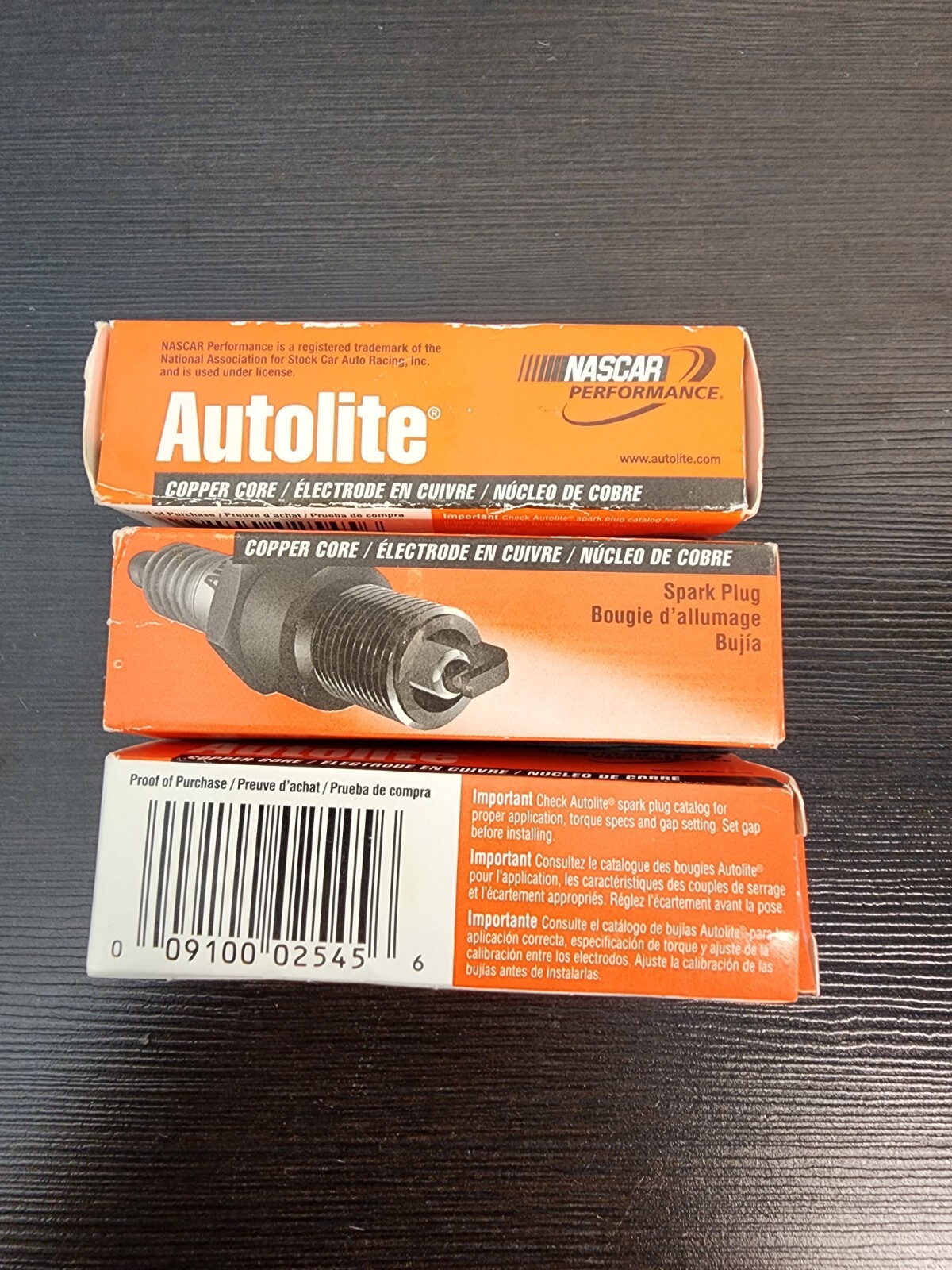 Spark Plug-Copper Resistor Autolite 2545 Lot Of 3 New In Box
