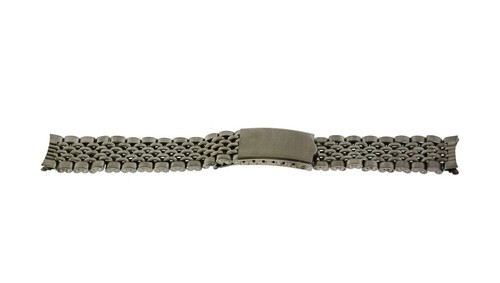 Nos Vintage Reisperlen Edelstahl Armbanduhr Band/Armband 18 mm, Schweiz - Bild 5 von 6