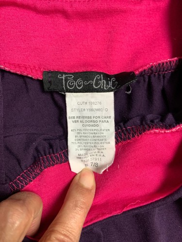 TOO CHIC Purple & Pink DRESS - GIRLS SIZE 7/8 Made in USA - Picture 4 of 5