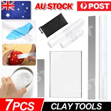 7Pcs Art DIY Tool Polymer Clay Craft Tools Acrylic Roller Rolling Pin Cutter