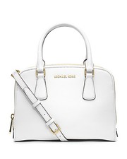 NEW-MICHAEL KORS REESE WHITE SAFFIANO LEATHER ,PURSE,SHOULDER+HAND BAG,SATCHEL