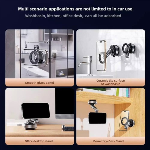 Car Phone Holder Electric Vacuum Magnet Suction Car Phone Mount 360° Rotation JQ - Picture 8 of 18