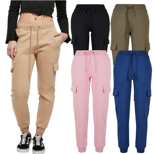 Urban Classics Ladies Cargo Sweat Pants Cargohose Kordelzug Bündchen Fleece - 第 1/55 張圖片