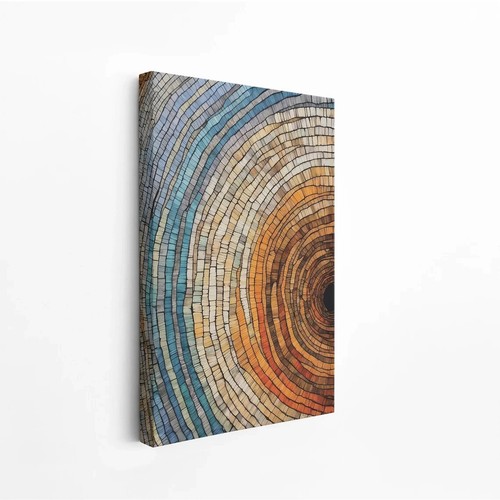 Painting Tree Ring Art Abstract Vivid Unframed Canvas Print Australian Wall Art - Picture 2 of 4