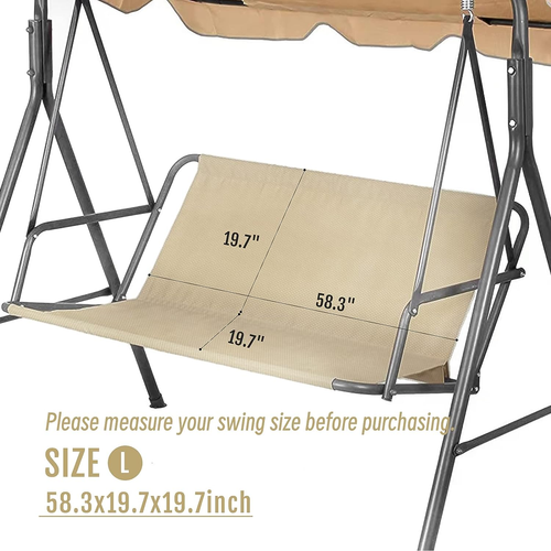 Porch Patio Swing Seat Cover, Bench Swing Cushions, 600D Thicken - Picture 4 of 8