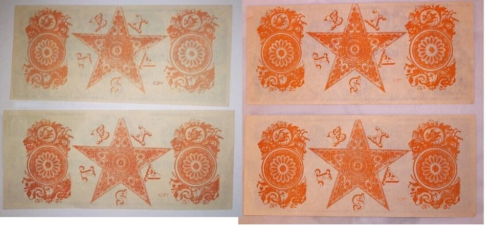 LOT of FOUR, $20,$50,$100,$500,1840,REPUBLIC OF TEXAS DOLLARS REPRO BANK NOTES - Image 2 of 2