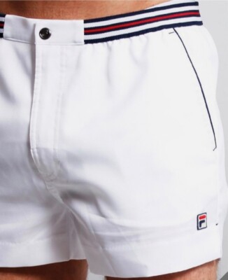 Fila Borg Hightide Retro Borg Wimbledon Weiße Tennis Shorts (Fußball Casuals)