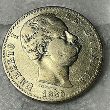 2 LIRE 1885 REGNO D'ITALIA  UMBERTO I   RARA  ARGENTO