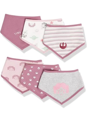 Amazon Essentials Star Wars Baby Girl Bibs Pack of 6 Star Wars New Baby Bib