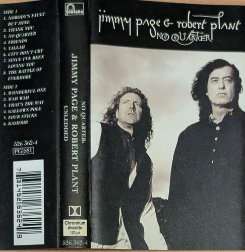 JIMMY PAGE & ROBERT PLANT no quarter UK CASSETTE FREE POST LED ZEPPELIN THE FIRM - Picture 2 of 3