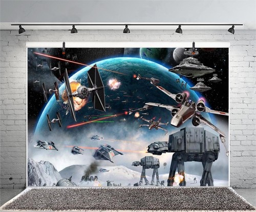 Star Wars Backdrop Science Fiction Boys Birthday Party Photo Background Banner - Picture 4 of 14