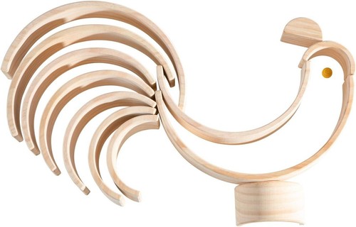 Wooden Rainbow Stacking Toy, 12 Piece Natural Wood Rainbow Stacker, Extra Lar... - Picture 6 of 8