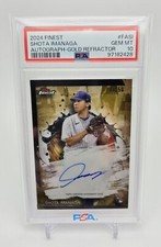 2024 Topps Finest FASI Shota Imanaga Gold Refractor Auto /50 PSA 10 Rookie RC