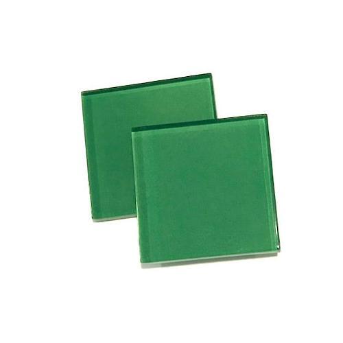 Handmade Green 5cm Glass Tiles (HM) Mosaic Tiles Art Craft - Picture 1 of 1