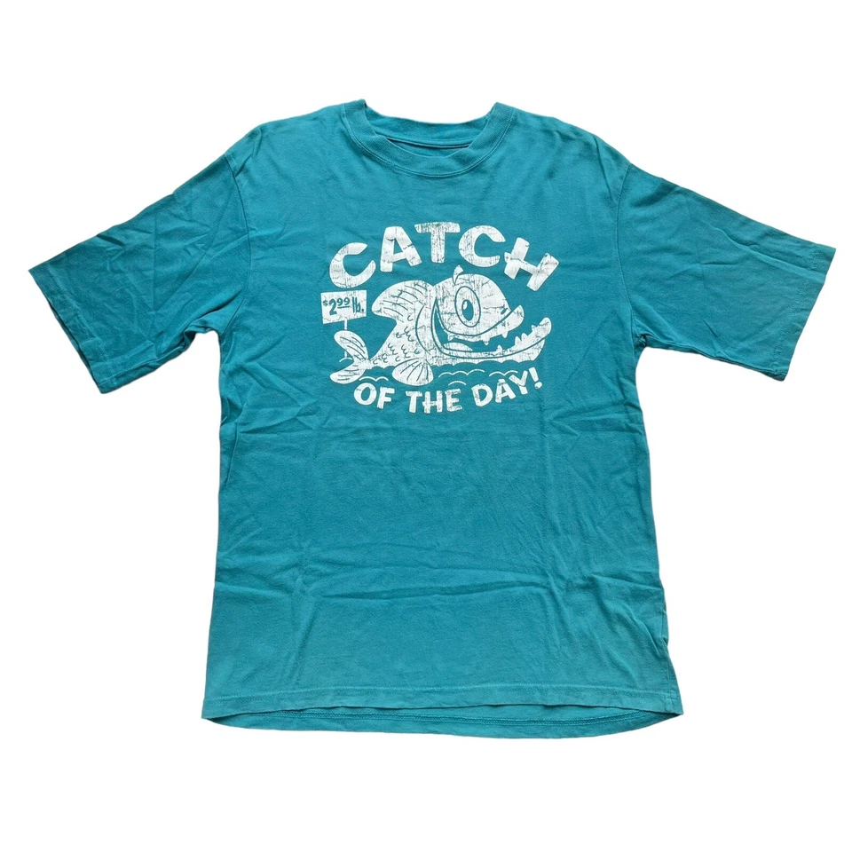 The Children’s Place Boy’s XL Blue Cotton Catch of the Day White Graphic T-Shirt - Image 2 of 4